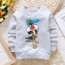 2016 Spring cotton cute cartoon 4 colors long sleeved children t shirt 0 3 year baby