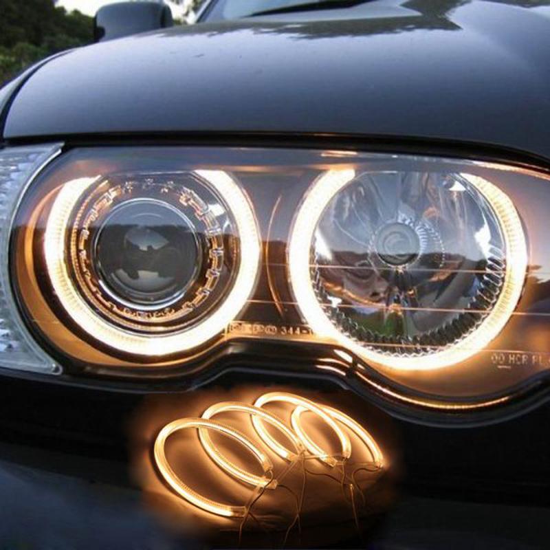 4 CARCHET CCFL Angel Eye Amber Light Lamp Rings 4W for BMW E46 E39 E36.