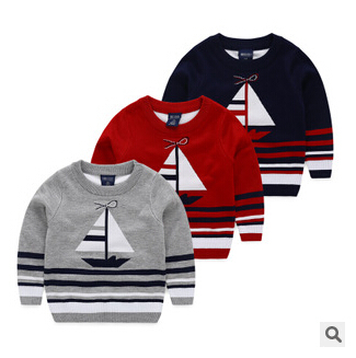 children sweater, boys sweater,20156 spring autumn  Striped Sailing models kids sweater