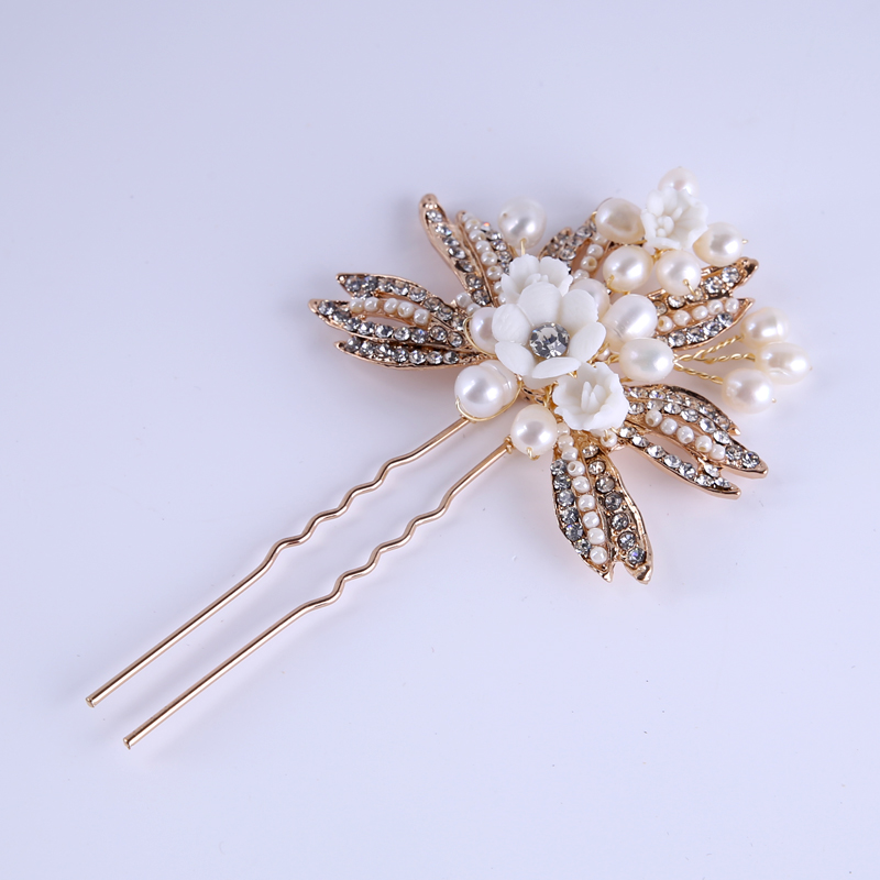 1PCS-Fashion-Gold-Plated-Jewelry-Bijoux-Crystal-Pearl-Flower-Hair-Comb-Wholesale-Wedding-Hair-Comb-For
