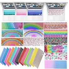 Decal Flower Rainbow Silicone US Keyboard Cover Keypad Skin Protector For Apple Mac Macbook Pro 13 15 17 Air 13 Retina 13