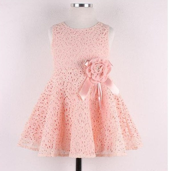 New Fashion Kids Girls Toddler Baby Lace Princess Party Dresses Clothes 2-7Y