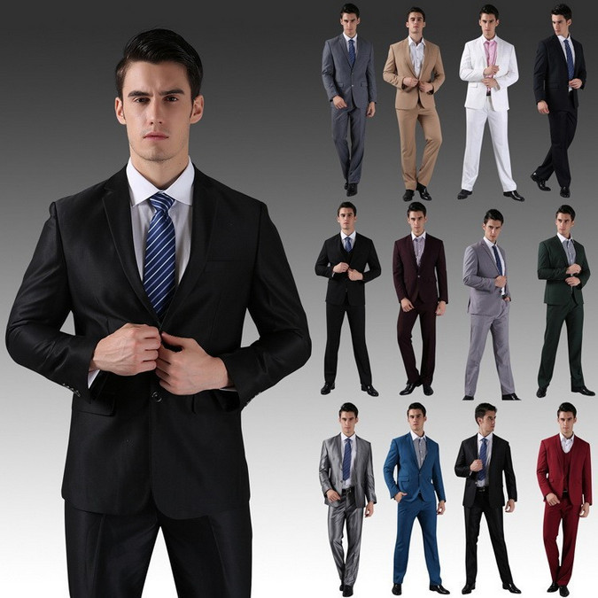 Jackets Pants Men Fashion Suits Brand Design Custom Slim Fit Tuxedo Business Dress Suits Male