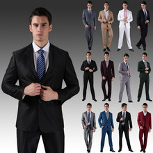 Jackets Pants Men Fashion Suits Brand Design Custom Slim Fit Tuxedo Business Dress Suits Male