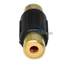 High Quality Brand New Gold Plated F F 1 RCA AV Joiner Coupler Adapter
