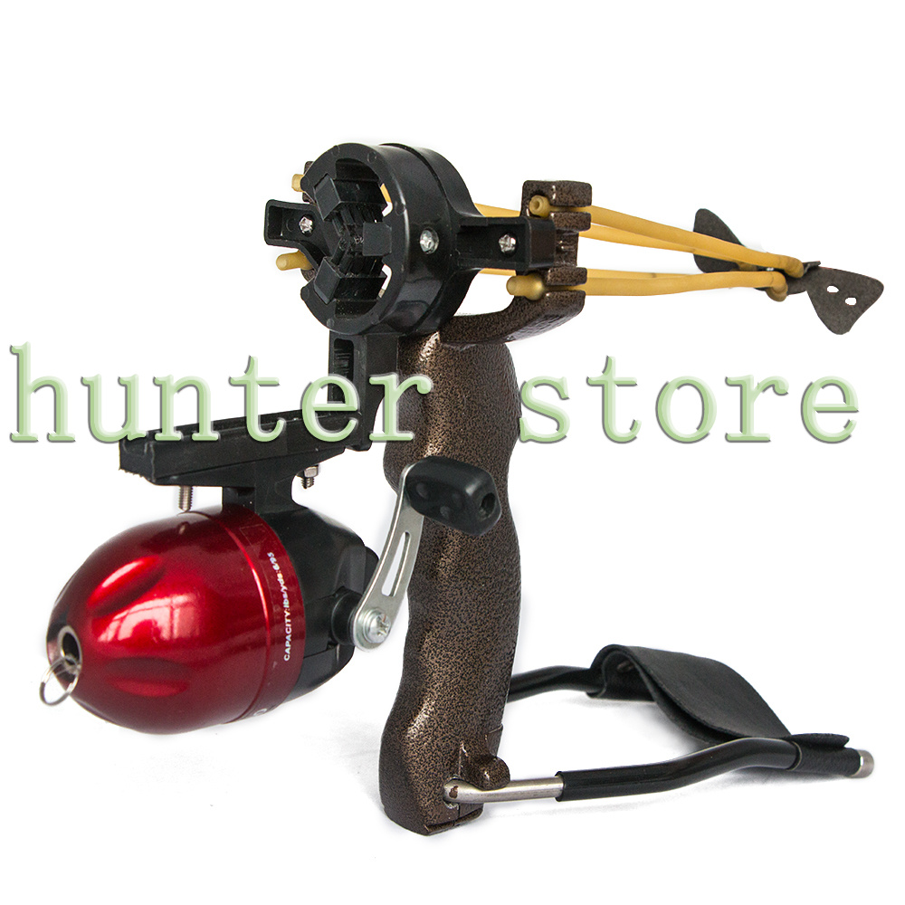 Archery Hunting Bow Fishing Slingshot Catapult with Bracket Arrow Rest Whisker Biscuit