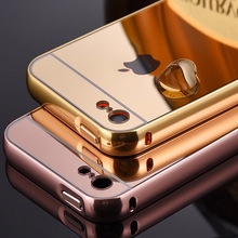 Для Apple , iPhone 5C iPhone5C золотой цвет мател кадров зеркало задней панели роскошные чехол новый бренд телефон сумка обложка