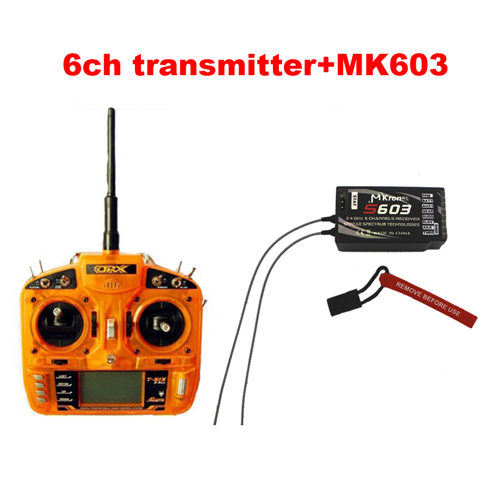 ORX rc 2.4G 6ch transmitter radio RC Receiver 2.4g 3-position flap Surpass DX6i JR FUTABA for Helicopters Airplanes Quadcopters