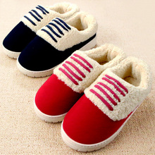 Slippers Women 2016 New Winter Indoor/home Shoes Slipper Men Warm Thicken Pantuflas Cotton-padded House Flat Shoes Pantufa