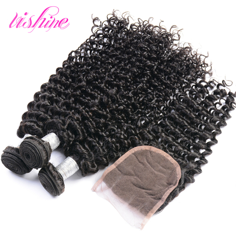 4 Bundles Lot Curly Human Hair Bundles With Closure Peruvian Virgin Hair With Closure Peruvian Curly Hair With Lace Closure