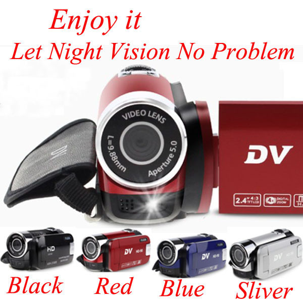 Digital Camera Professional 2 4 4X Digital Zoom Smile Capture Anti Shake Video Camcorder External LED