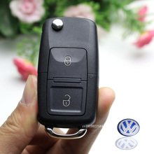 2 Buttons Remote Flip Folding Car Key Shell Replacement for VW Volkswagen MK4 Bora Golf 4 5 6 Passat Polo Bora Touran