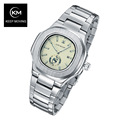 KEEP MOVING brand watch day calendar Stainless Steel Sport Watches for Men Fashion Quartz Wristwatches Relogio