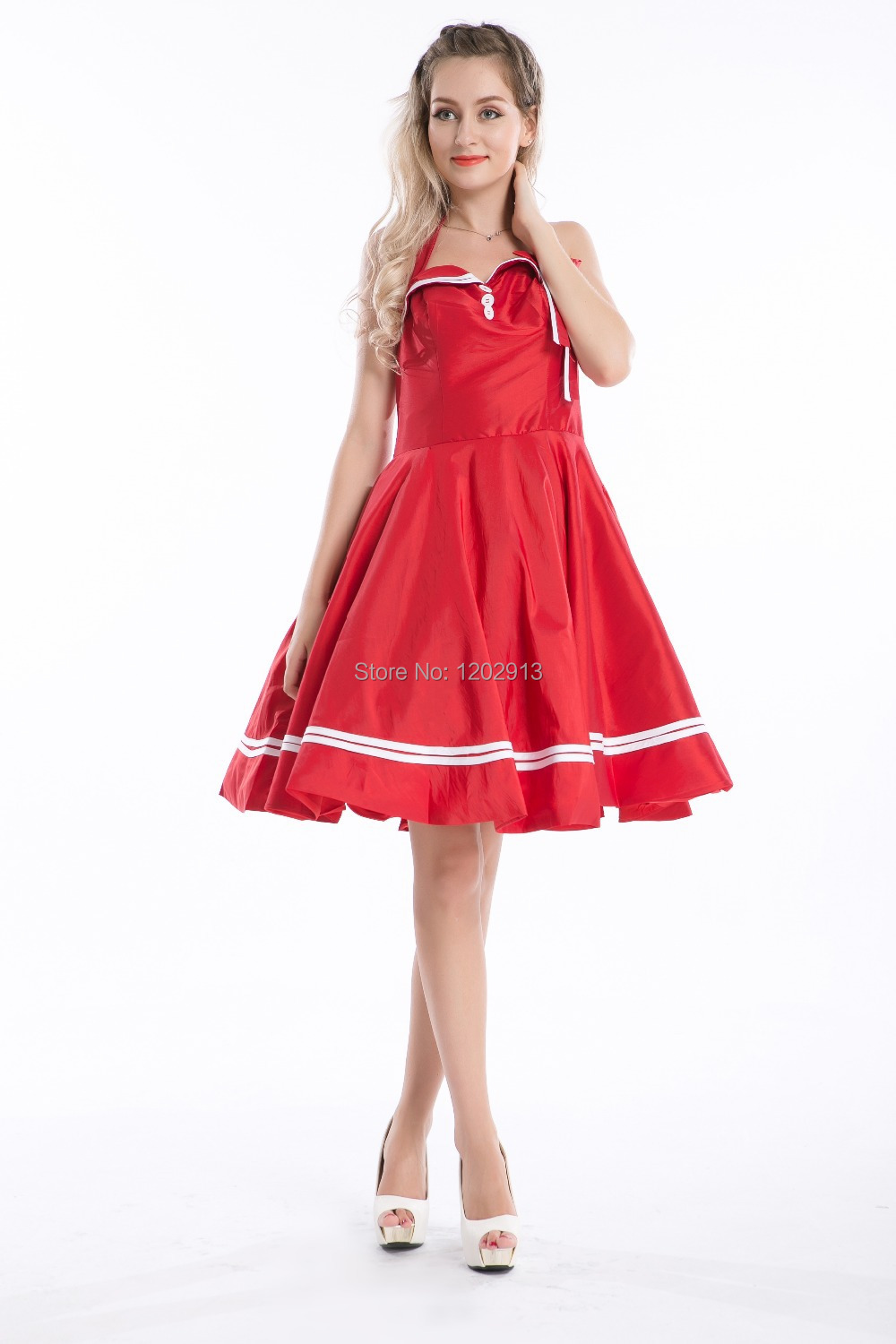 Red pin up dress crinoline