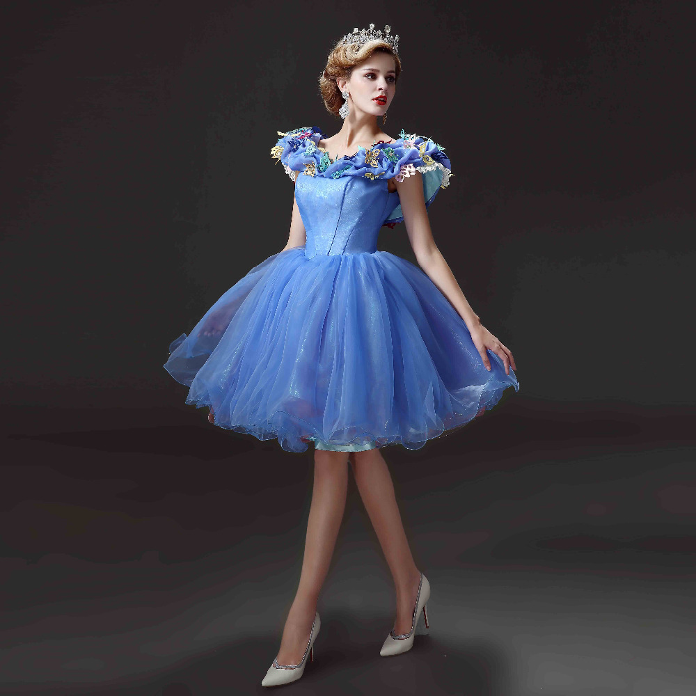 Vnaix FP002 Short Cinderella Prom Dresses Kids Girls Princess Party Dresses Free Shipping