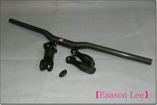 4PC carbon handlebar kit rise handlebar/stem/bar end/top cap bicycle parts MTB bike bicycle use