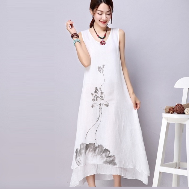 2016 summer font b maternity b font dresses cotton and linen long dresses pregnant dresses 16094
