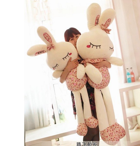 100cm-large-Plush Toys Bunny Dolls Stuffed Animals Rabbit Soft Toy with Gift Box, High Quality Gifts for Kids free shipping