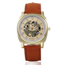 2016 NEW Luxury Brand SOXY mens watches Fashion Roman numerals designer leather straps quartz watch popular xfcs men watch