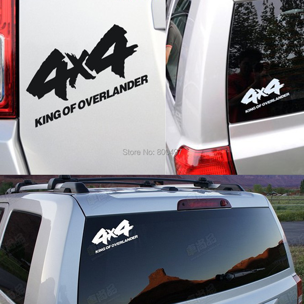 4 x 4 King of Overlander Car Sticker Car Reflective Decal for 4x4 AWD Toyota Chevrolet