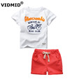 VIDMID baby boys newest short sleeve suits boys sport summer cotton t shirts and pants children