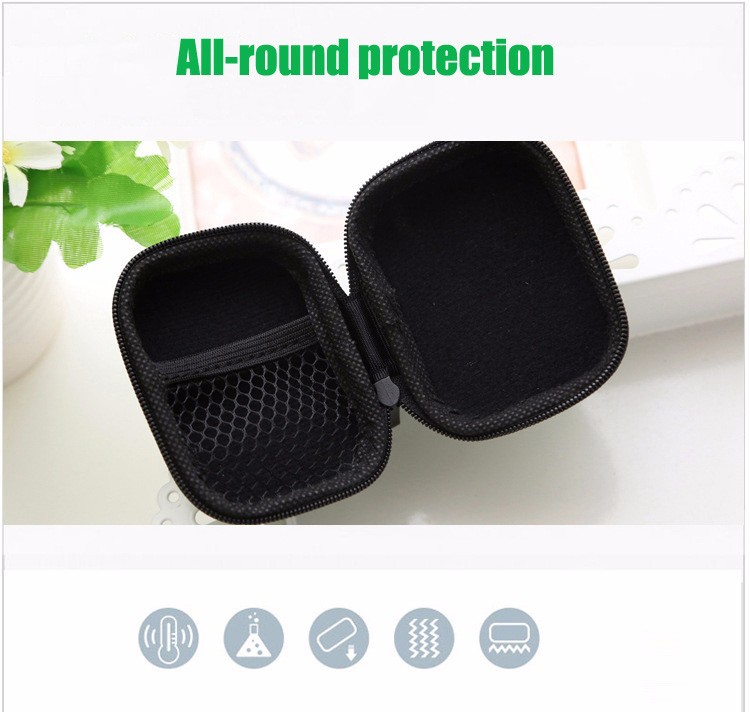 2015 New hot sale portable traval earphone box case headphonestorage carryinghard bag earbuds SD card Micro USB Cable Box0003