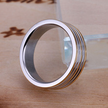 Lose Money Promotions Free Shipping Wholesale Sterling 925 silver ring 925 silver fashion jewelry Golden Stripe