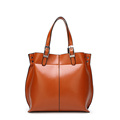 Famous Brand Fashion Tote Women Occident Style Simple Handbag Solid Color High Quality Shoulder Bag New