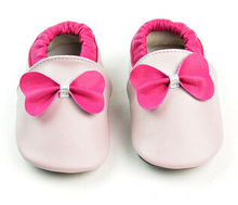 100pairs/lot Baby bow Moccasins Infant Shoes