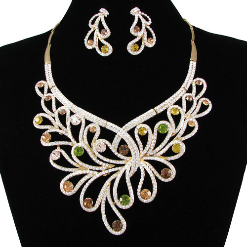 Victoria royal necklace earrings chain sets cocktail dinner commercial