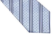 NT0474 Blue Striped Dots Classic Smooth Man s Casual Jacquard Woven Silk Polyester Necktie Business Knitted