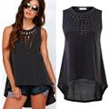 2016 new Sexy Women Retro Hollow Tank Tops Vest Top Sleeveless Casual Plus Size Loose Shirt