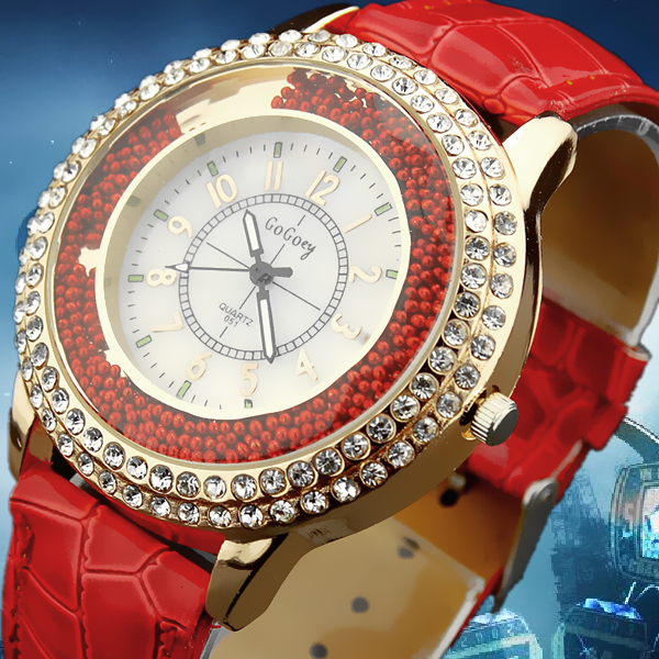 Women watch Quartz wristwatches Gogoey Brand Luxury Leather Watches Ladies Casual fashion Dress gold Watch relogios
