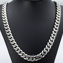 3 5 7 9 11mm Mens Curb Chain Silver Tone Promotion Stainless Steel Necklace Chain High