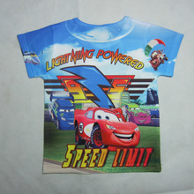 New 2015 boys Summer Sports Car t shirt kids baby spiderman t shirts children clothing roupas