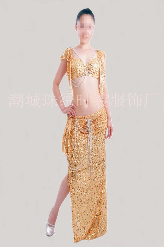 381 Sexy Performance Belly Dance Costume Mermaid Sequin Belly Suit 2pcsbraskirt9colors