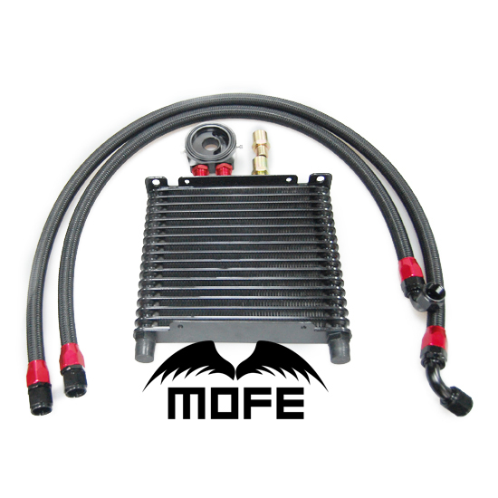 SPECIAL OFFER AN10 13 Row Engine Oil Cooler With Oil Sandwich Adapter Braided Nylon Stainless Steel