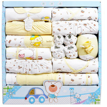 free shipping new 2015 100 cotton newborn baby clothing sets 15pcs infants suit baby girls boys