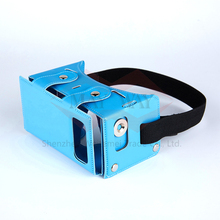 Newest DIY VR 1.0 Virtual Reality Headset 3D Glasses For iPhone 6S 5S Samsung 4.0 – 5.5 inch Smart phone Portable Leather Case