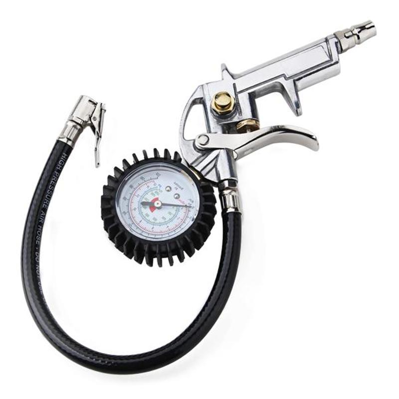 Air Auto Truck Bike Tire Tyre Inflating Inflator Tool Pressure Dial Gauge