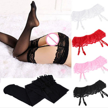 Hot Womens Sexy Lace Top Thigh-Highs Stockings Socks + Lace Lingerie Garter Belt Suspender SW425