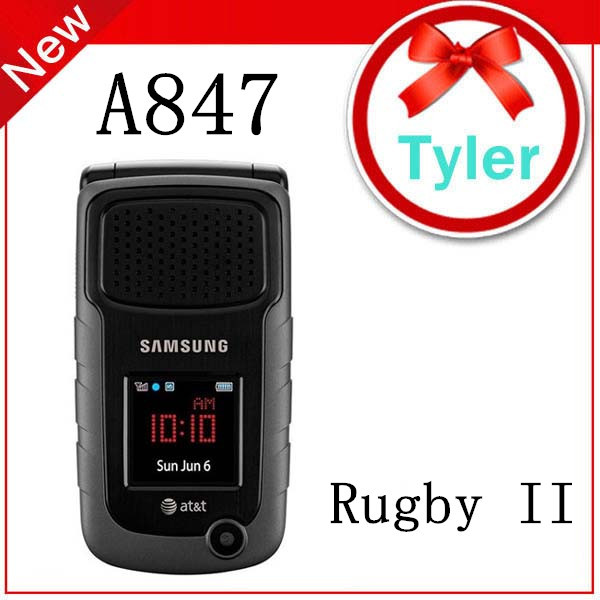 Original Samsung A847 Rugby II Dust Rain Salt Resistant Support A GPS Dual Screens Camera 2G