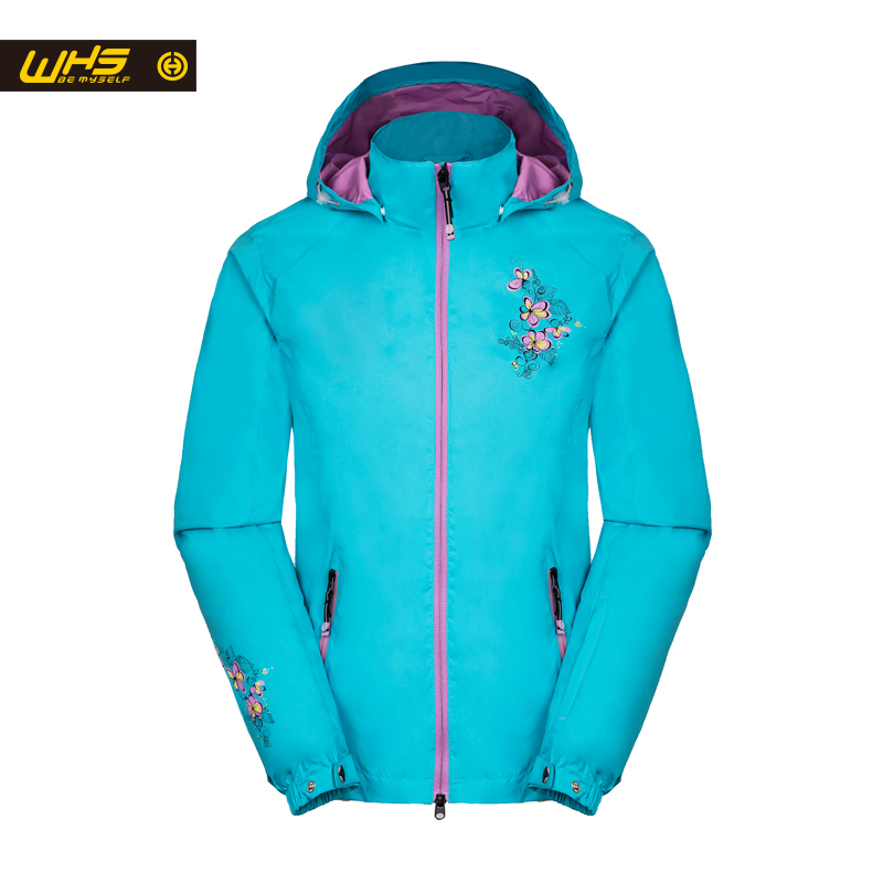 Фотография WHS 2016 Girl jacket Sport outdoor coat  High quality spring Windproof and breathable suit teenager hiking & camping jackets