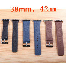 ( FWH-04 ) brown banda de reloj del cuero para apple reloj, venda de reloj con adaptadores, correa de reloj de cuero