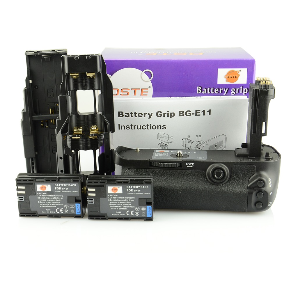 DSTE BG-E11 Multi-Power Vertical Battery Grip +2pcs LP-E6 battery For CANON 5D Mark III 5D3 Digital SLR Camera