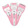 3 in 1 Rechargeable Women Shaver Electric Epilator Hair Removal Foot Care Tool With LED Light