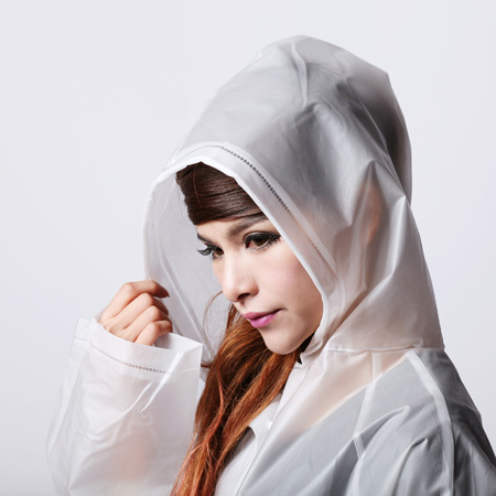 EVA Environment Safety Raincoat With Hood For Men And Women Outdoor Rainwear Waterproof Poncho Over Knee