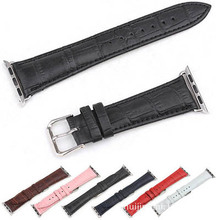 ( FWH-03 ) cocodrilo correa de reloj de cuero con adaptadores para apple reloj 22 mm / 20 mm