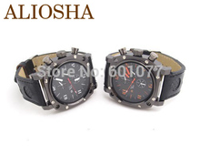 ALIOSHA wholesale men s big face wirstwatches V6 fashion leather strap quartz watch sports wrist watches