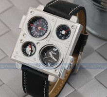 Au lait oulm reloj de cuarzo mens moda del reloj ocasional cuadrado macho q049